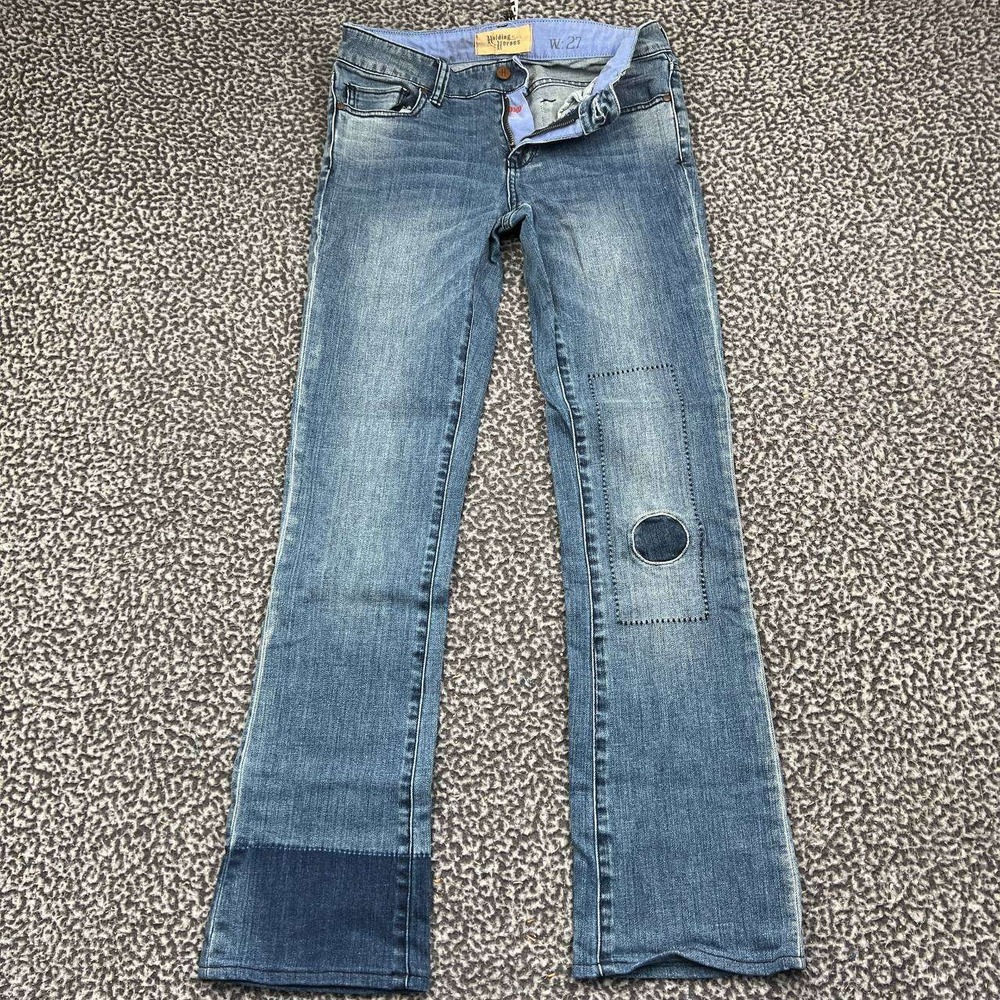 Holding Horses Anthropologie Jeans Women 27x31 Blue Denim Patchwork Bootcut